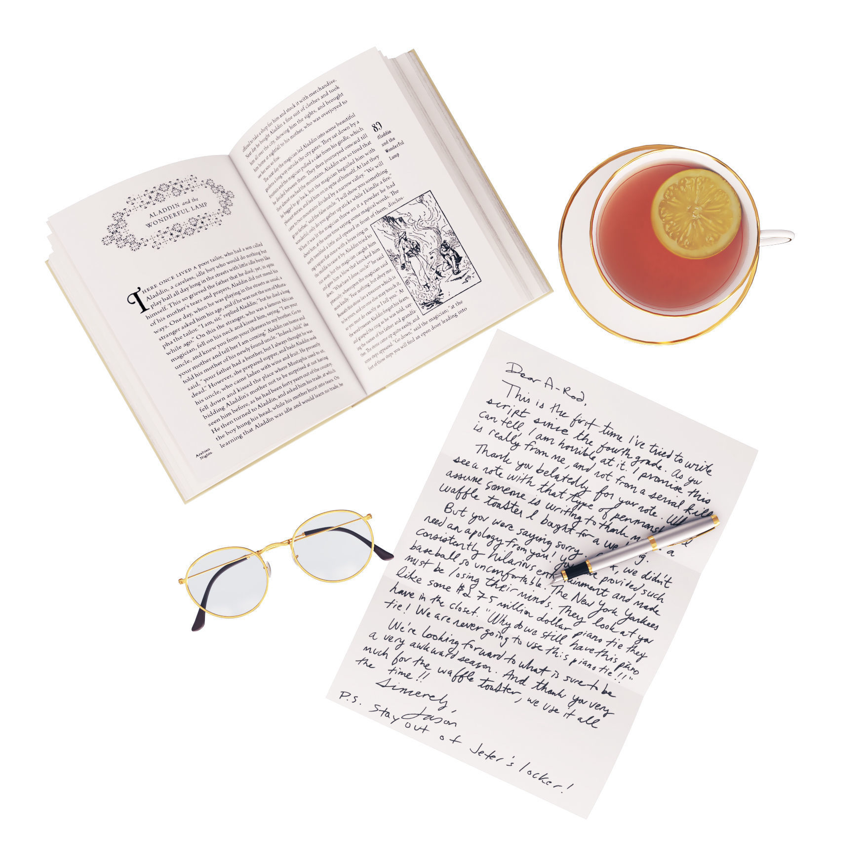 Book with letter 3D model_2