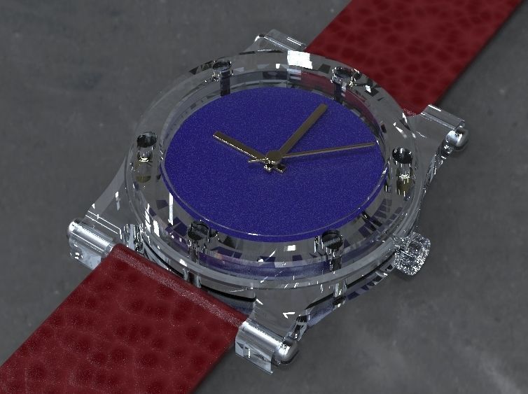 2nd Crystal Sapphire Watch Case for ENLOONG 3D print model_8