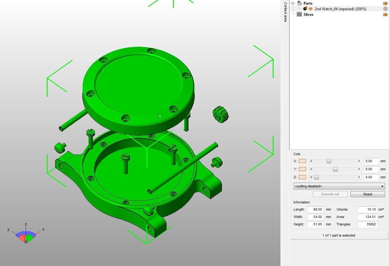 2nd Crystal Sapphire Watch Case for ENLOONG 3D print model_32