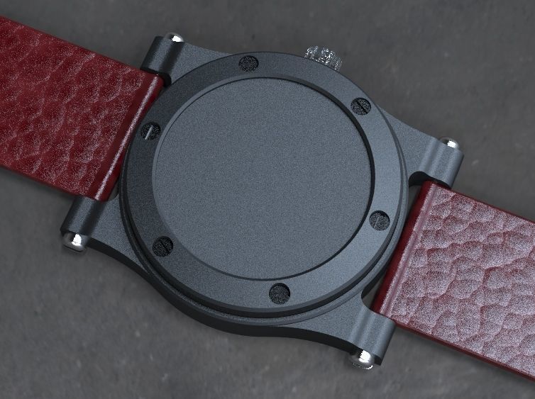 2nd Crystal Sapphire Watch Case for ENLOONG 3D print model_11