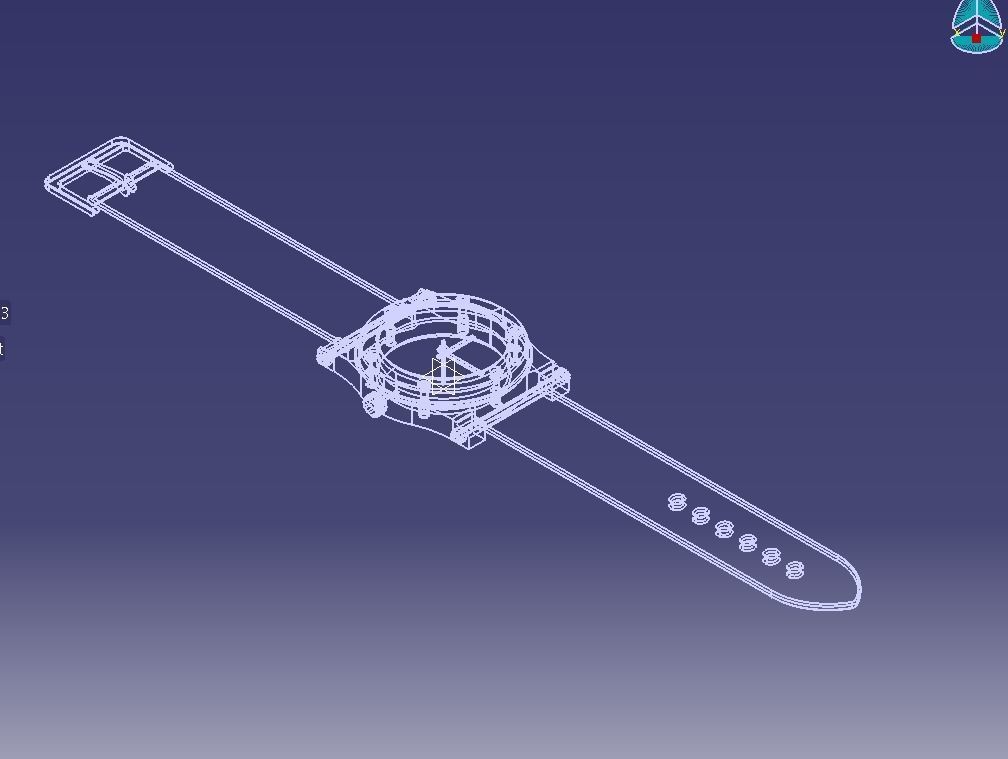 2nd Crystal Sapphire Watch Case for ENLOONG 3D print model_23