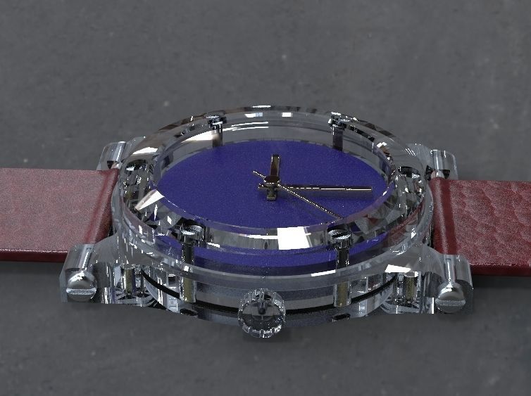 2nd Crystal Sapphire Watch Case for ENLOONG 3D print model_1