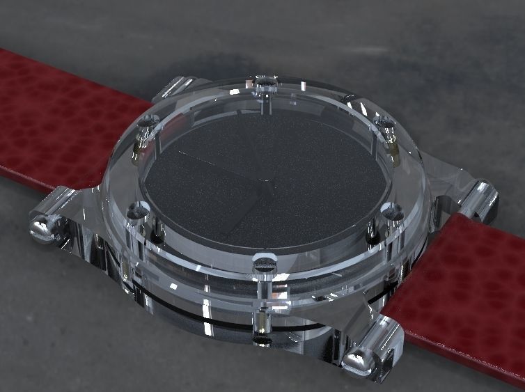 2nd Crystal Sapphire Watch Case for ENLOONG 3D print model_6