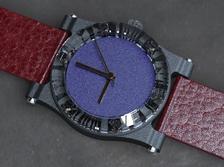 2nd Crystal Sapphire Watch Case for ENLOONG 3D print model_12