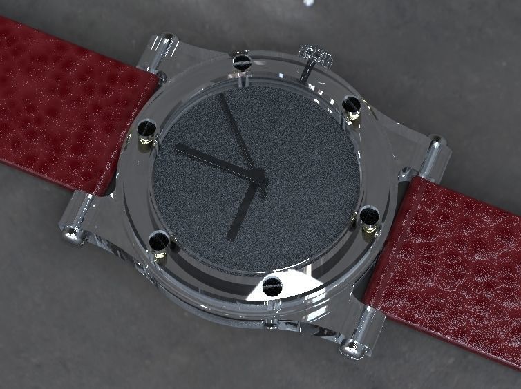 2nd Crystal Sapphire Watch Case for ENLOONG 3D print model_5