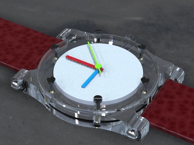 2nd Crystal Sapphire Watch Case for ENLOONG 3D print model_2