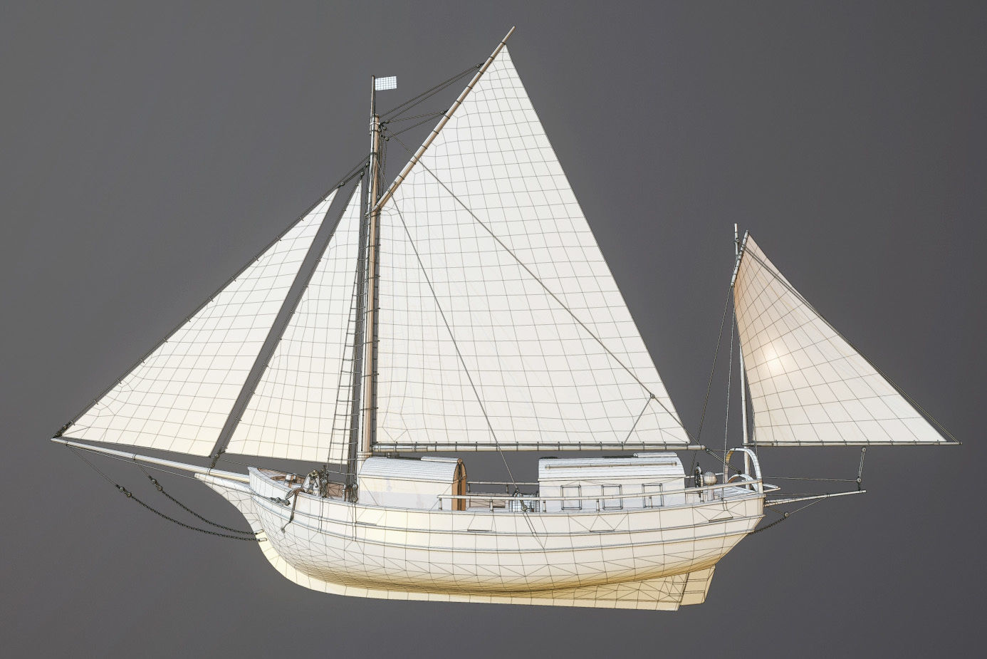 Sailing vessel - Spray - GameReady Low-poly 3D model_18