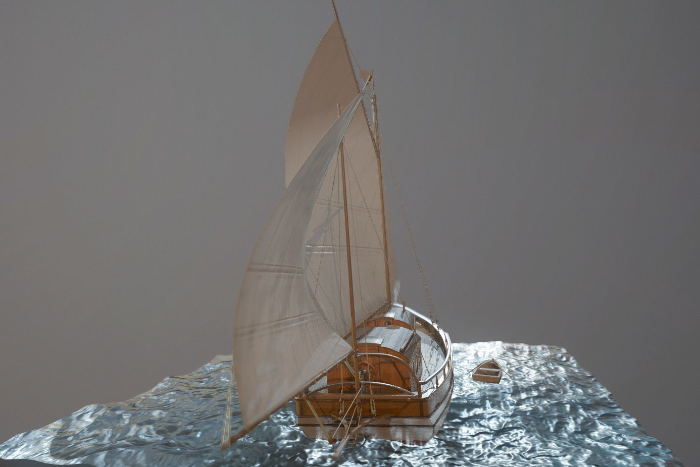 Sailing vessel - Spray - GameReady Low-poly 3D model_11