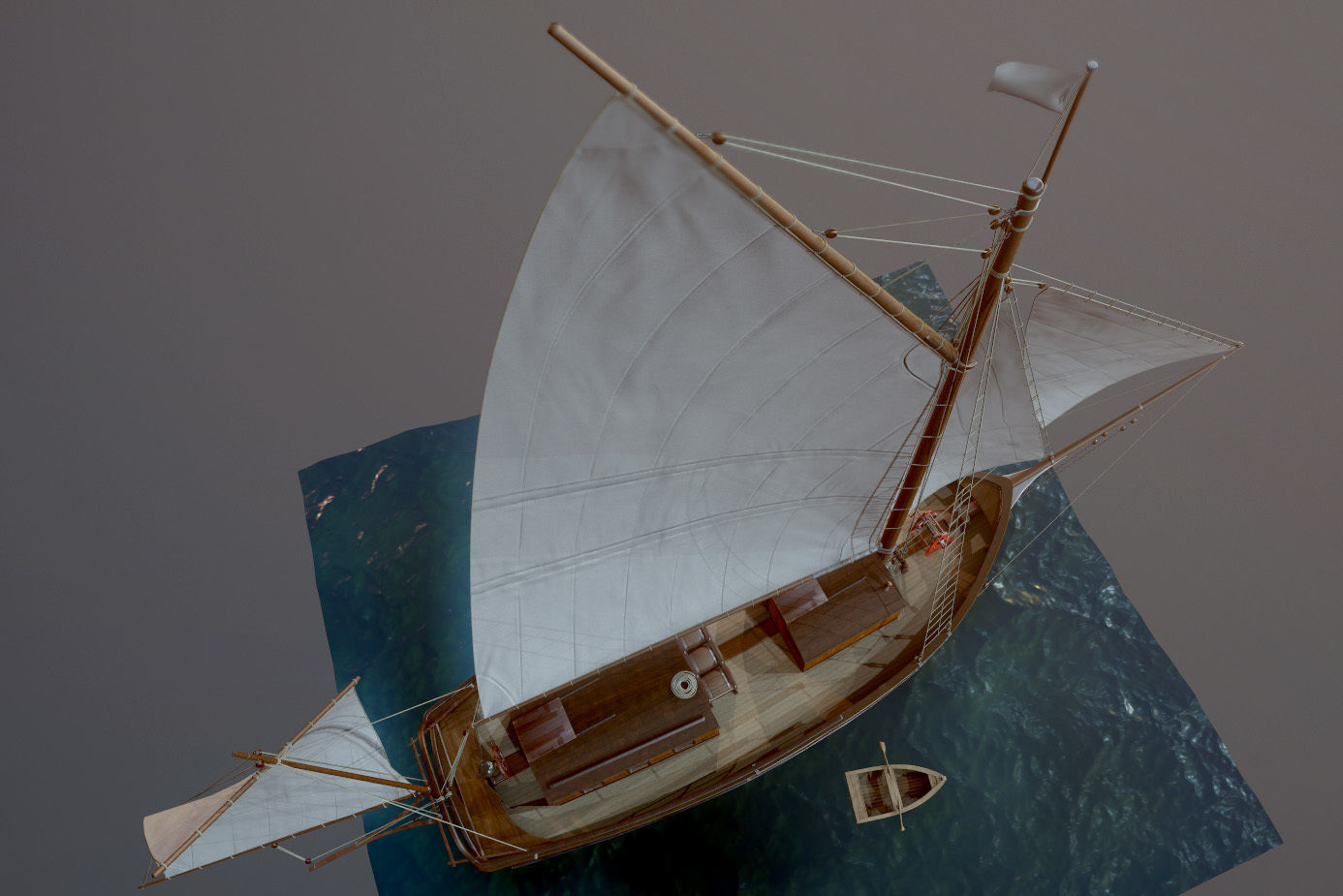 Sailing vessel - Spray - GameReady Low-poly 3D model_8
