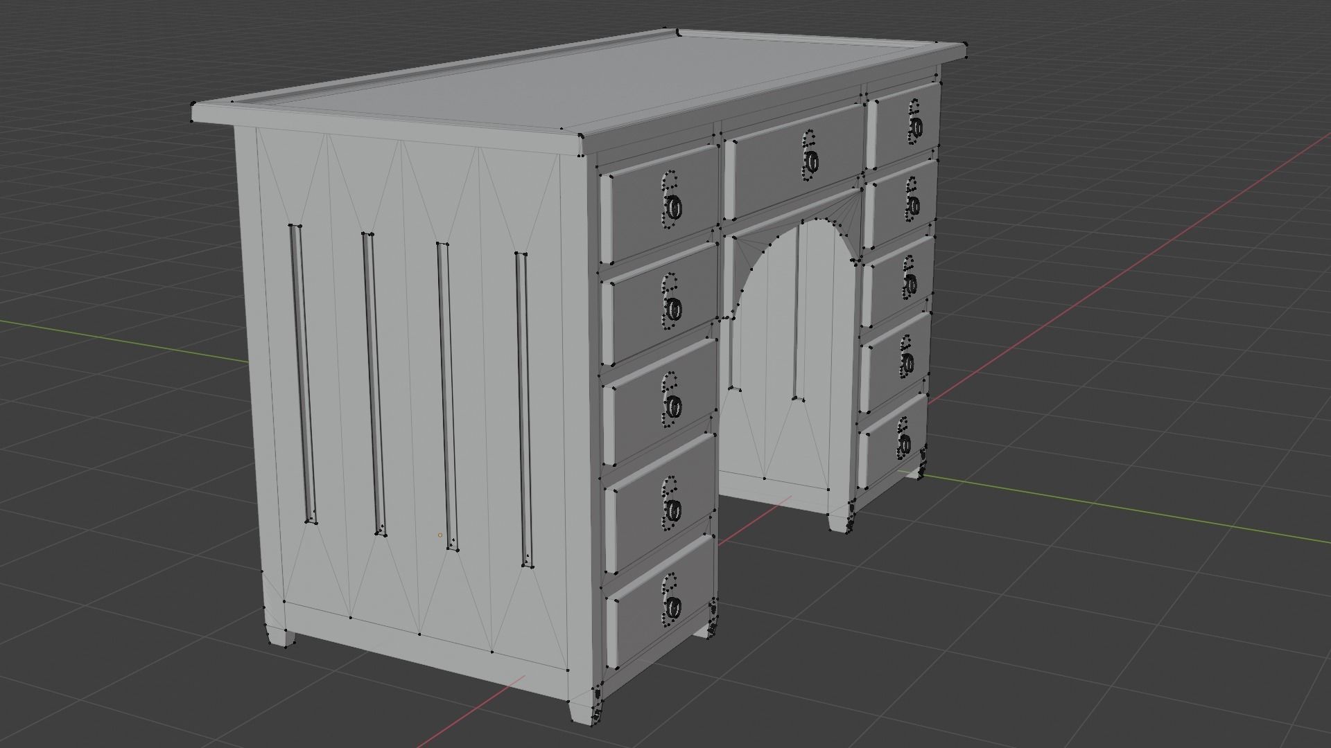 Vintage  Table 3D model_4