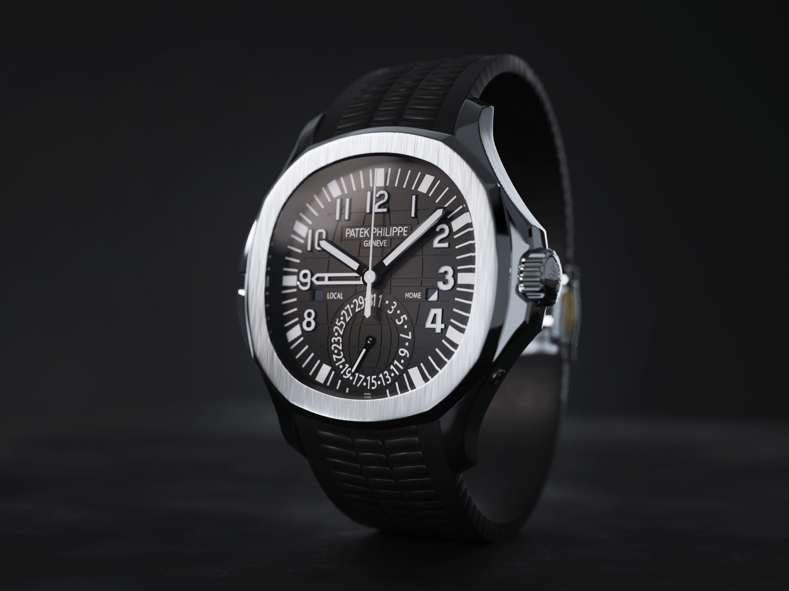 Patek Philippe Aquanaut  - PBR and Vray materials 3D model_1