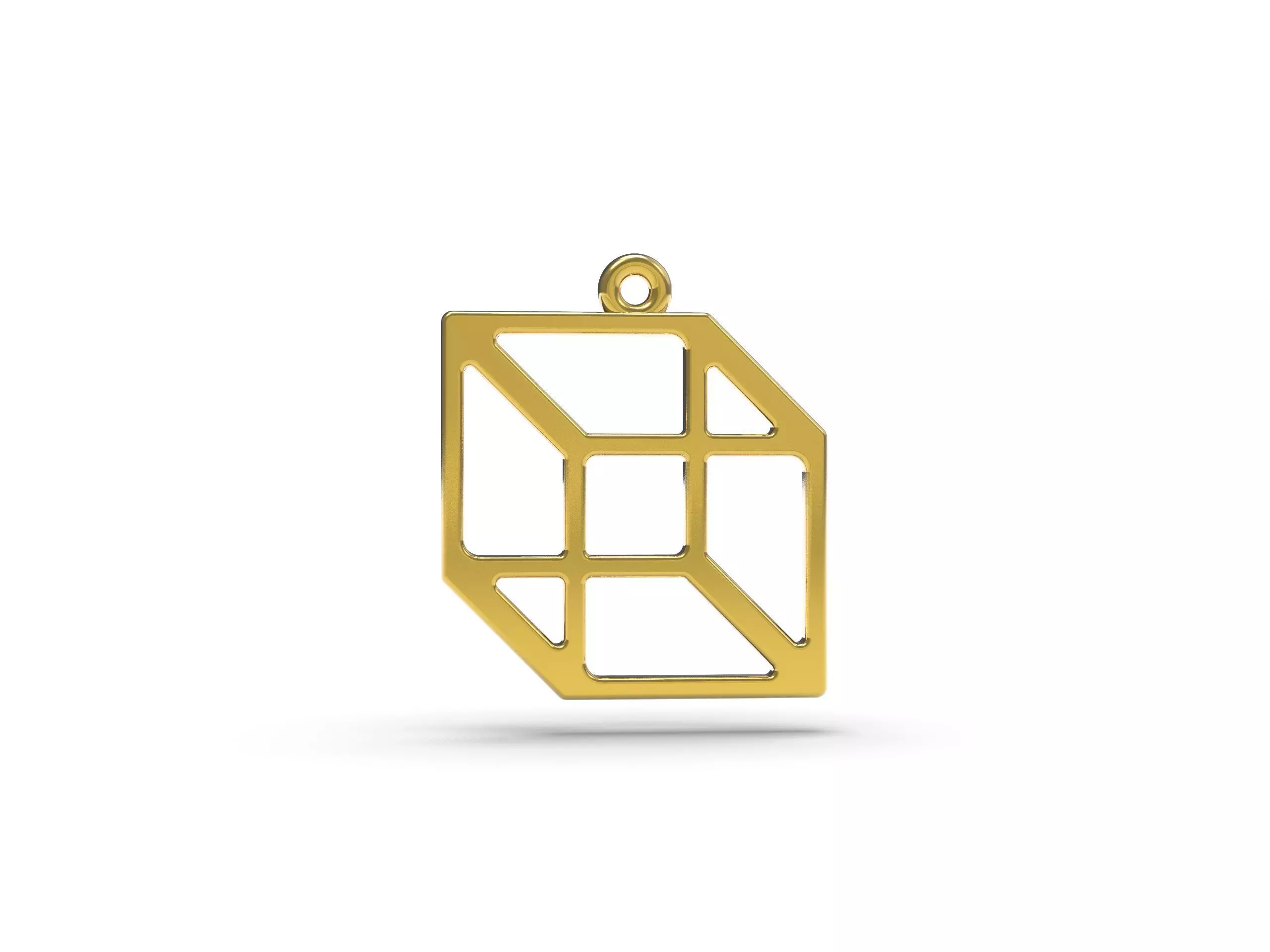 Necker cube pendant 3D print model