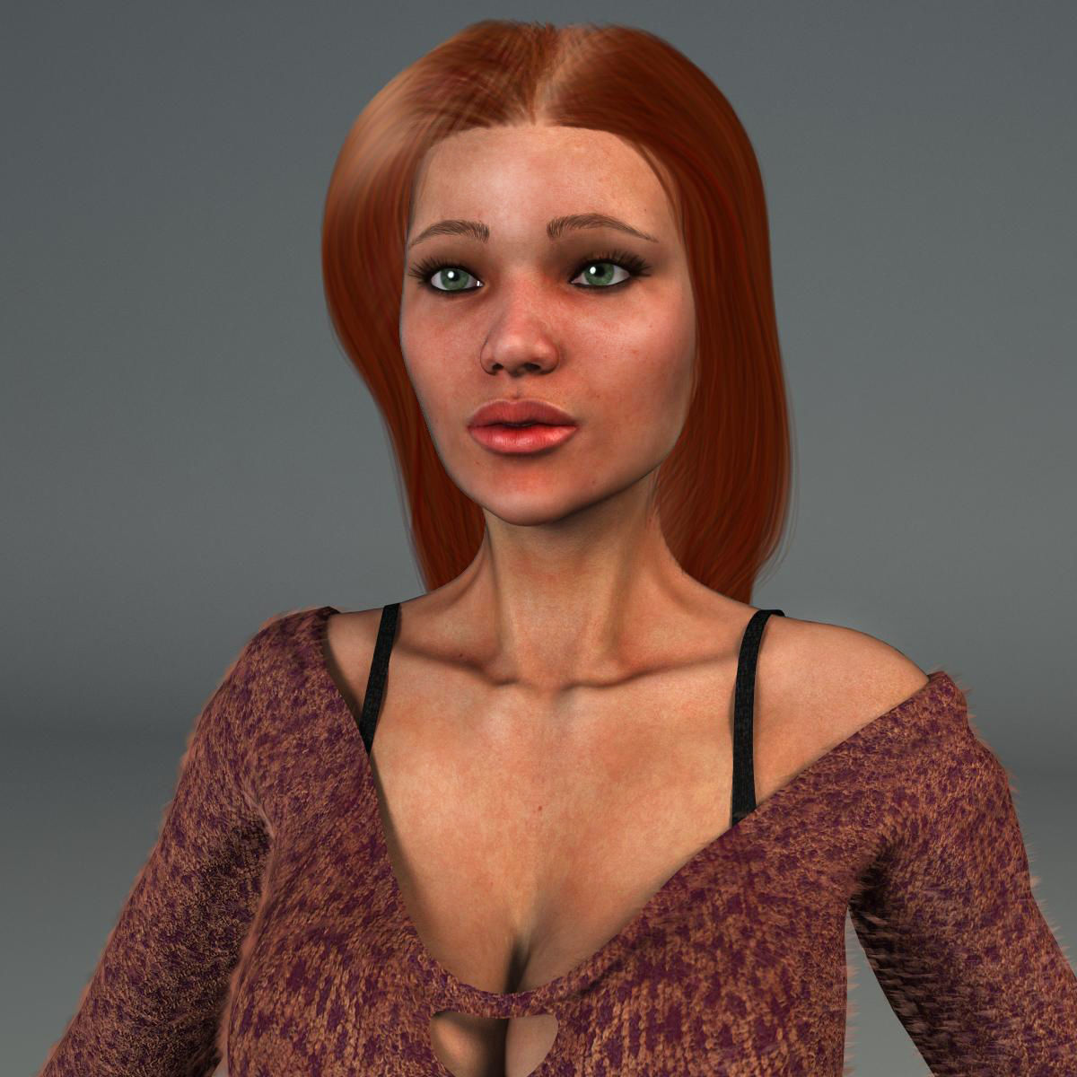 Karina Female Character Low-poly 3D model_2