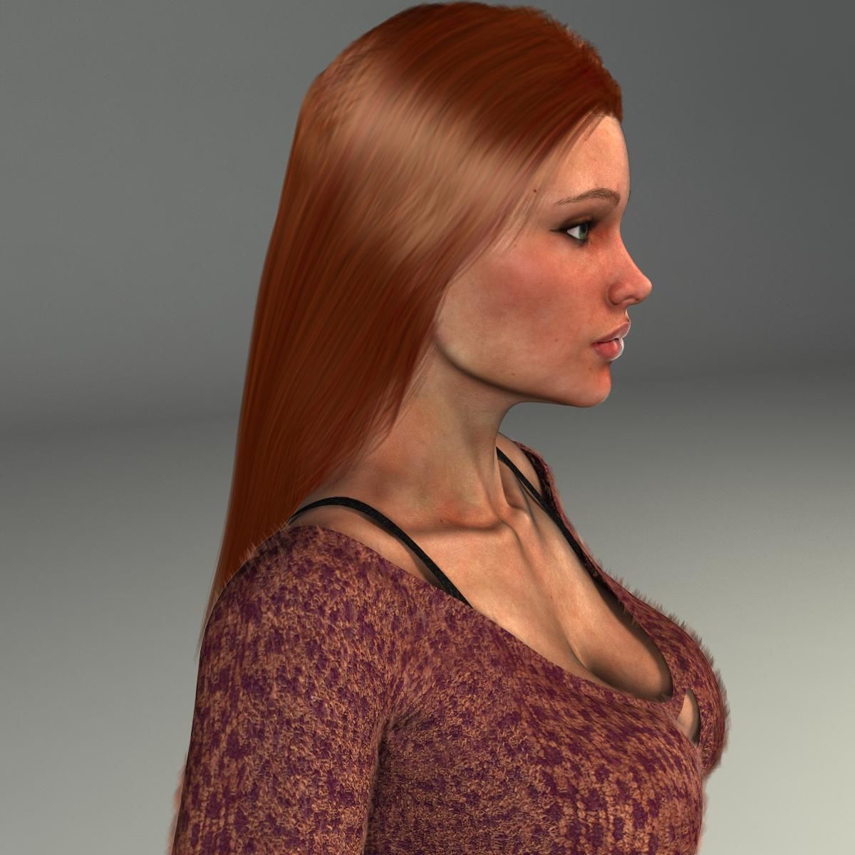 Karina Female Character Low-poly 3D model_3
