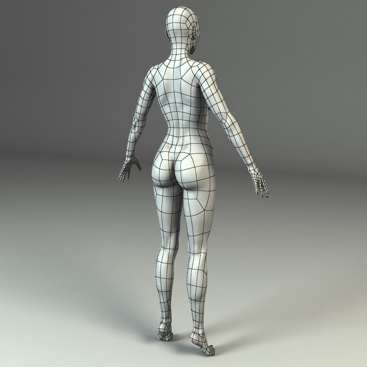 Karina Female Character Low-poly 3D model_24