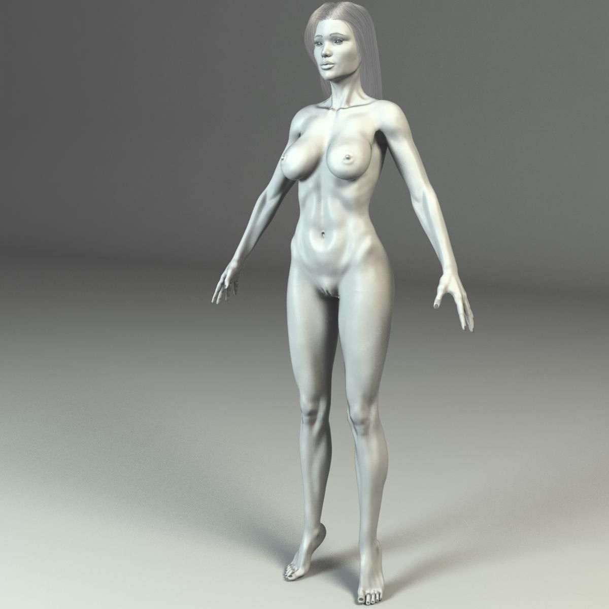 Karina Female Character Low-poly 3D model_18