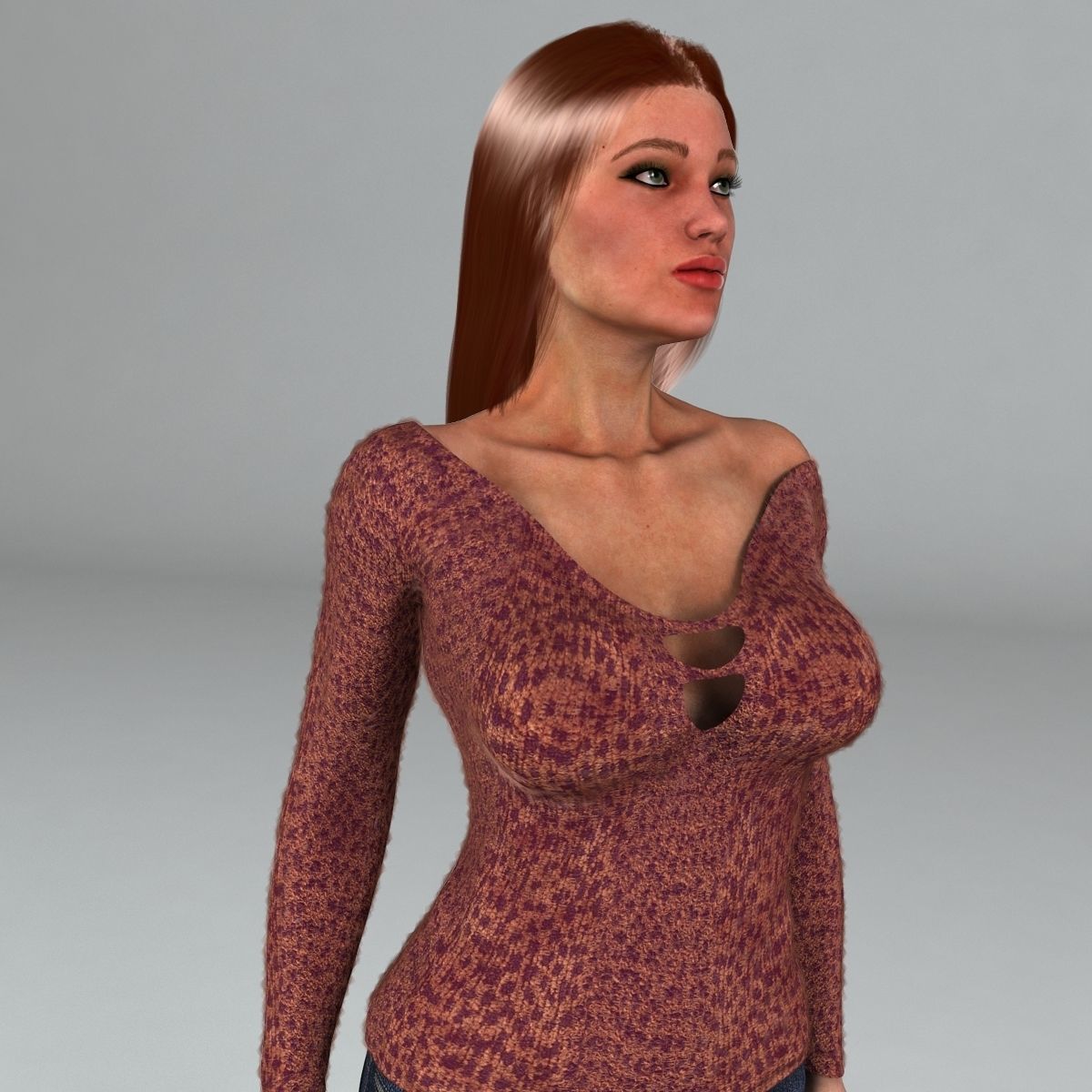 Karina Female Character Low-poly 3D model_1