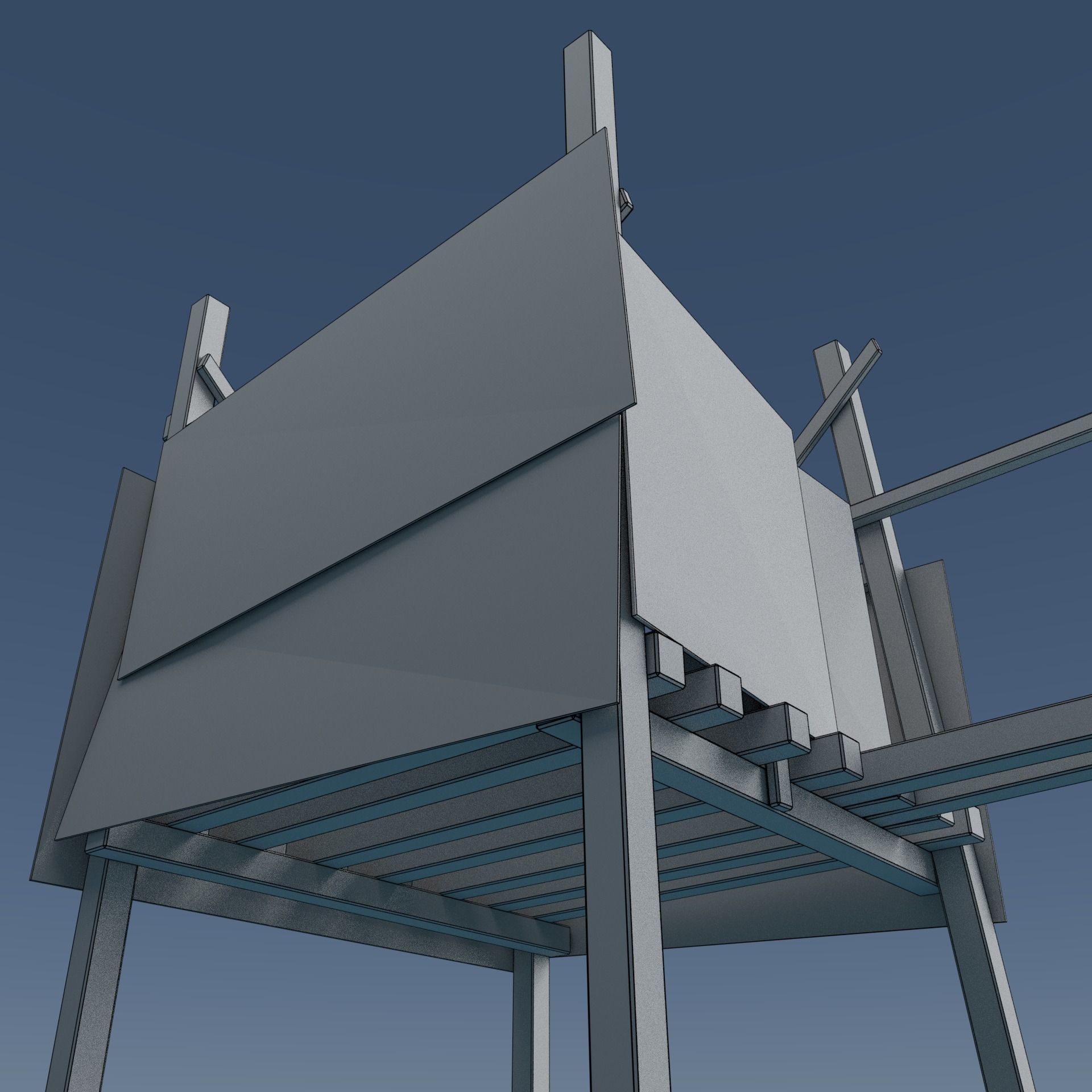 Old Style Traditional Toilet  Low-poly 3D model_5