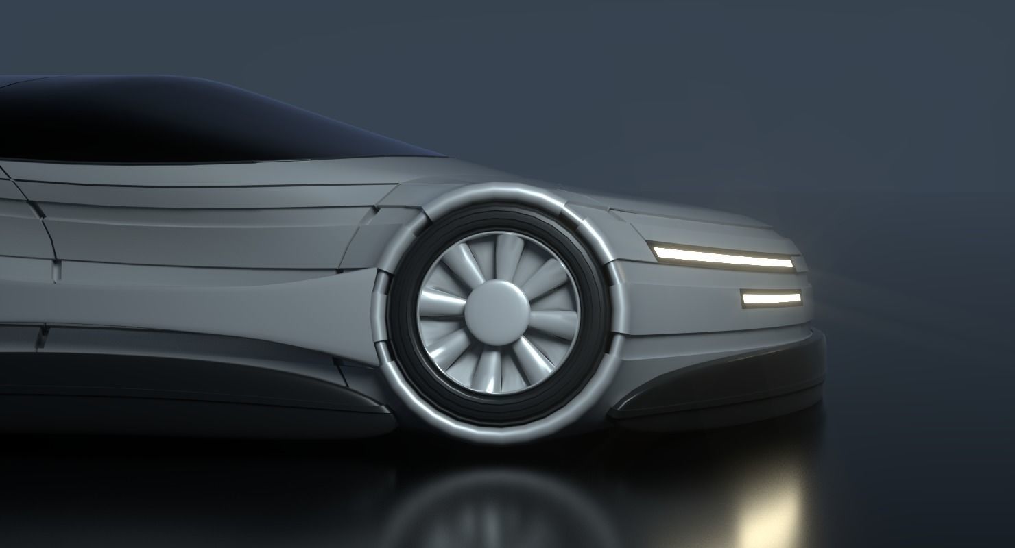 Futuristic Car 21 3D model_7