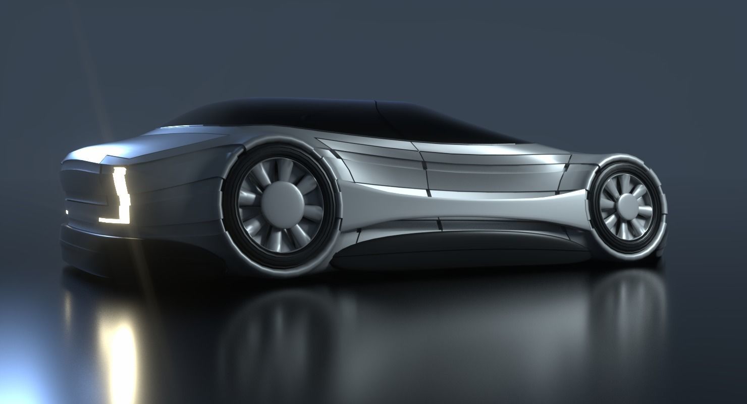 Futuristic Car 21 3D model_1