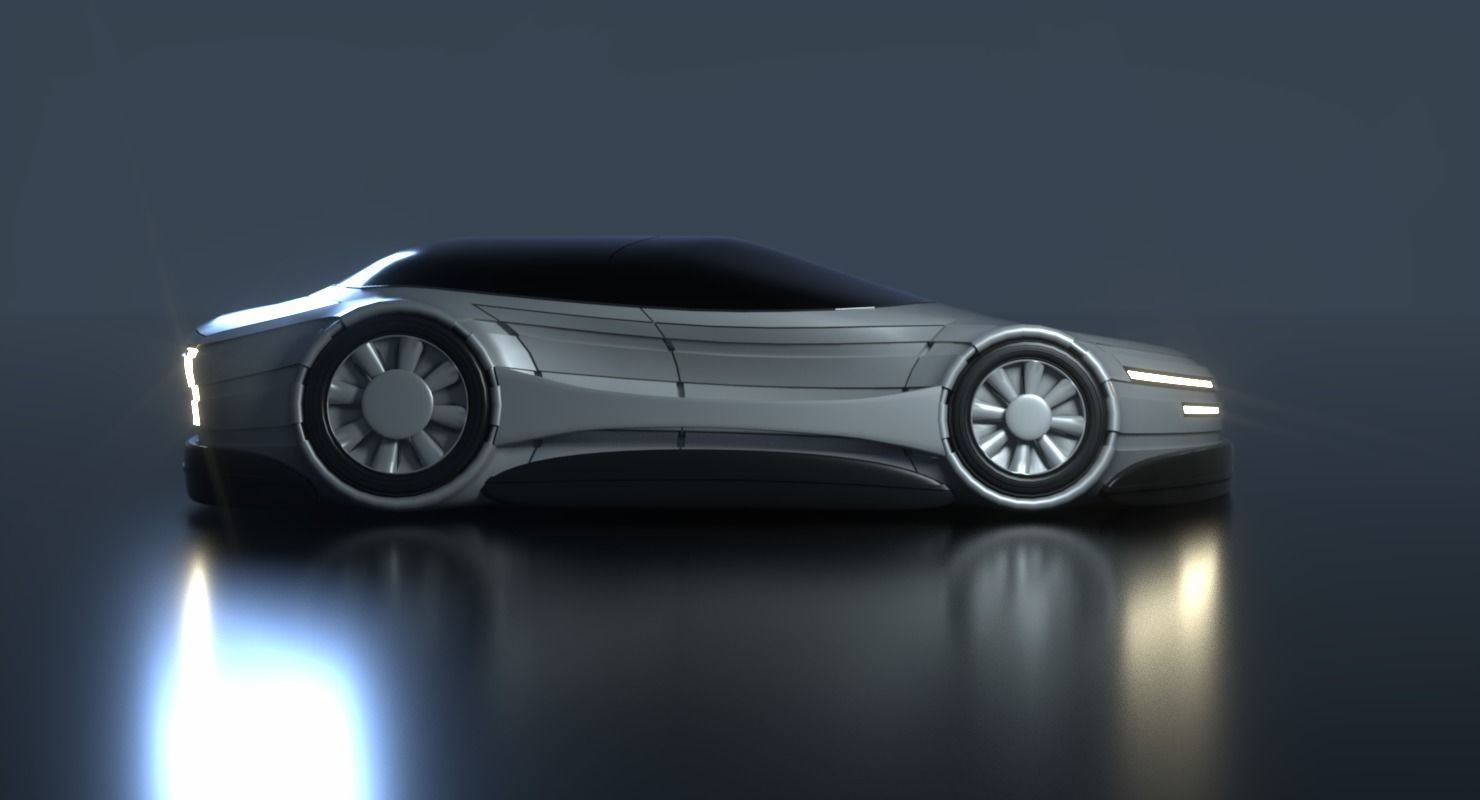 Futuristic Car 21 3D model_5