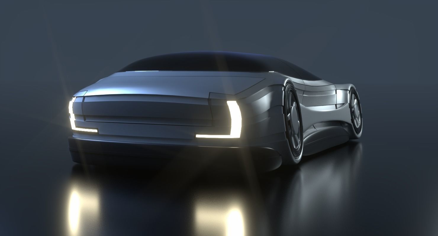 Futuristic Car 21 3D model_3