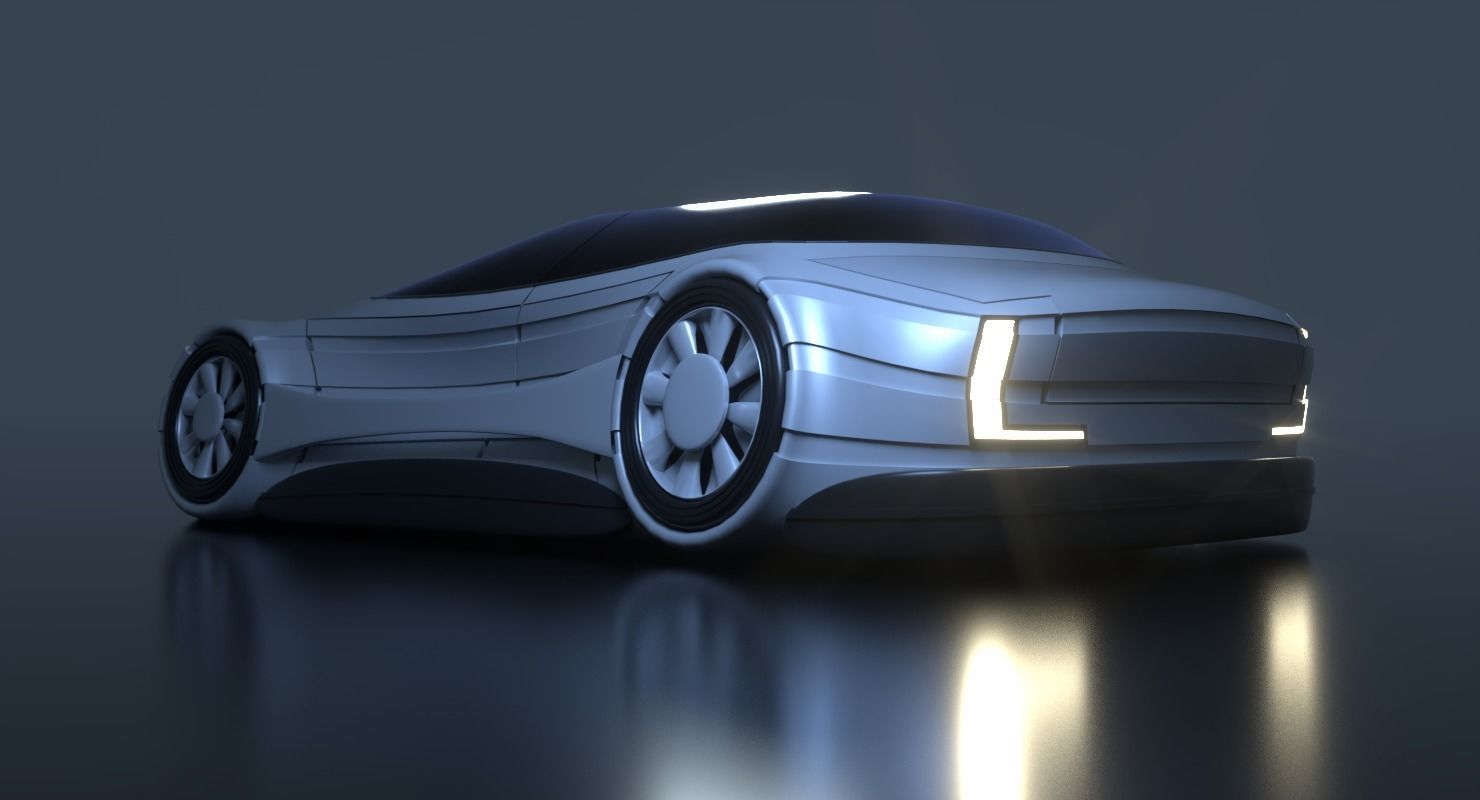 Futuristic Car 21 3D model_4
