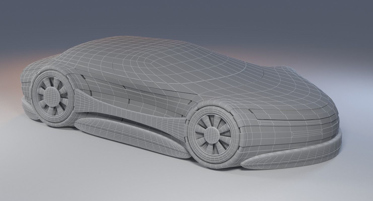 Futuristic Car 21 3D model_10