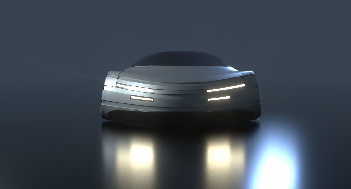 Futuristic Car 21 3D model_6