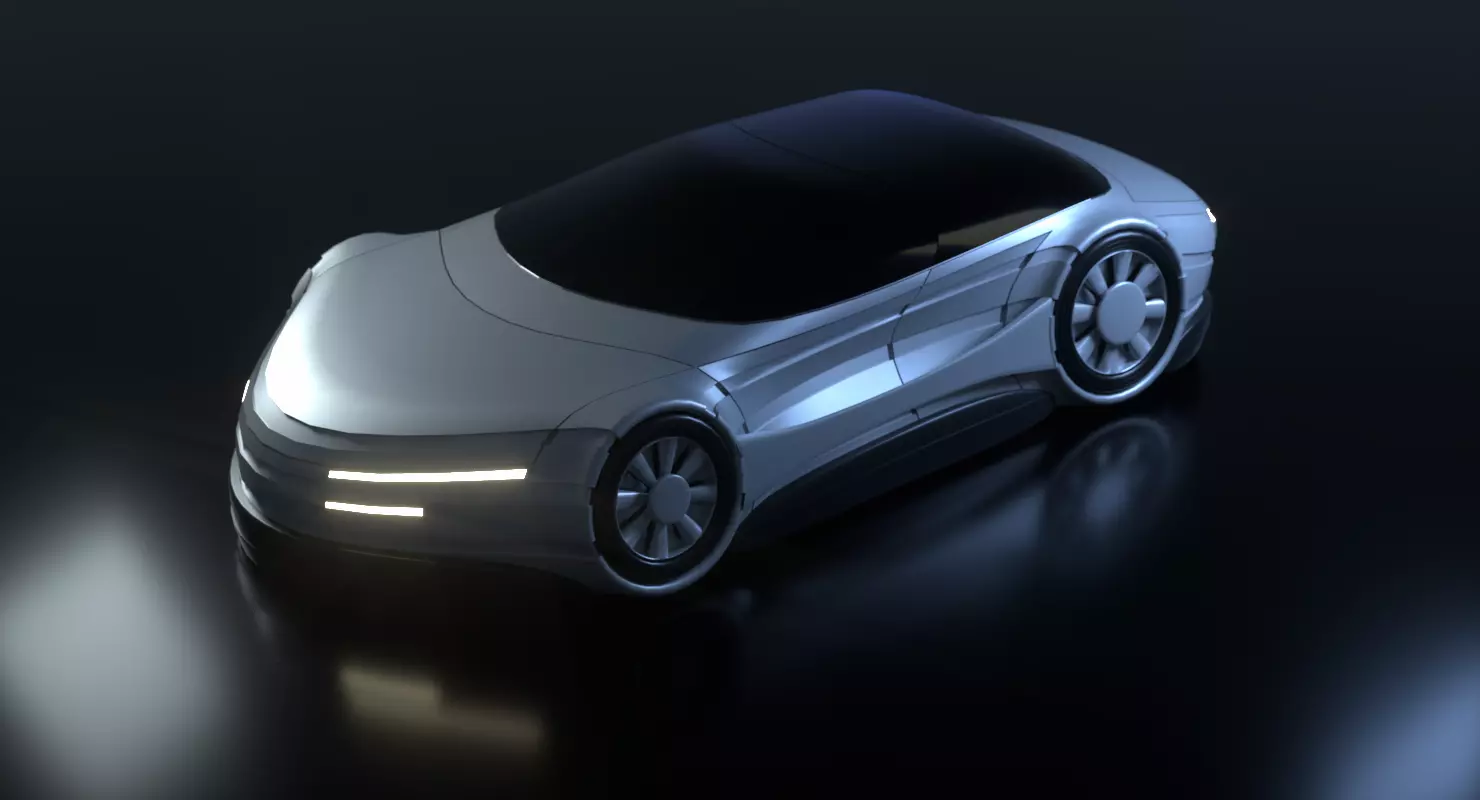 Futuristic Car 21 3D model_0