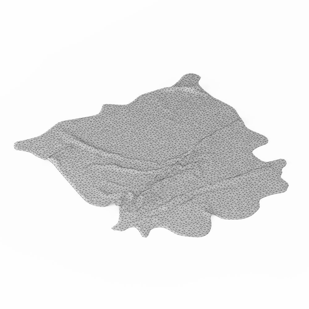 Cowhide Rug Europe Dark Brown 3D model_5