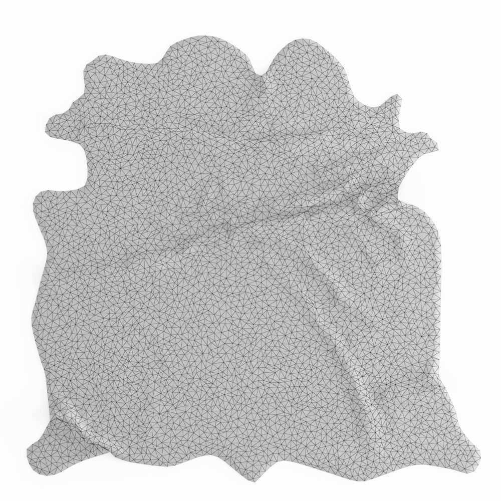 Cowhide Rug Europe Dark Brown 3D model_4