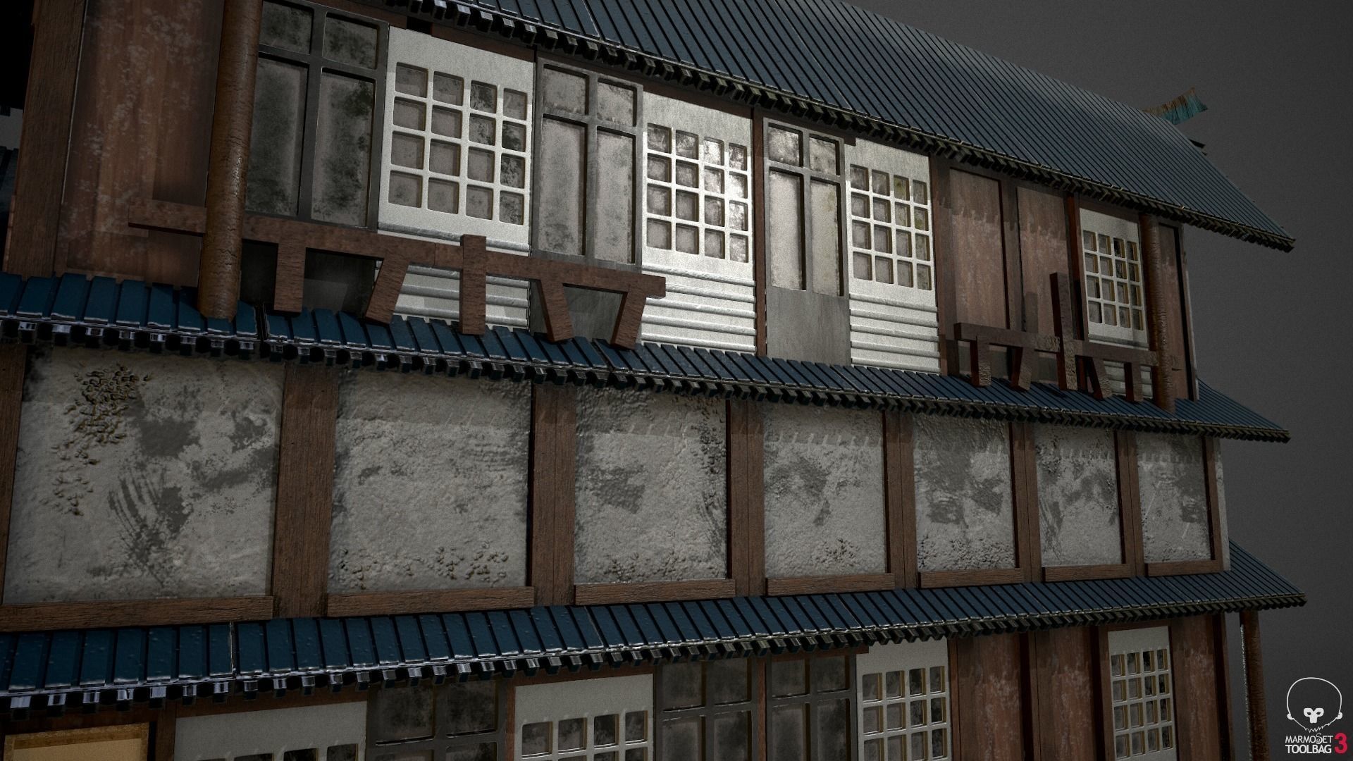 Temple japanese house 3D model_6