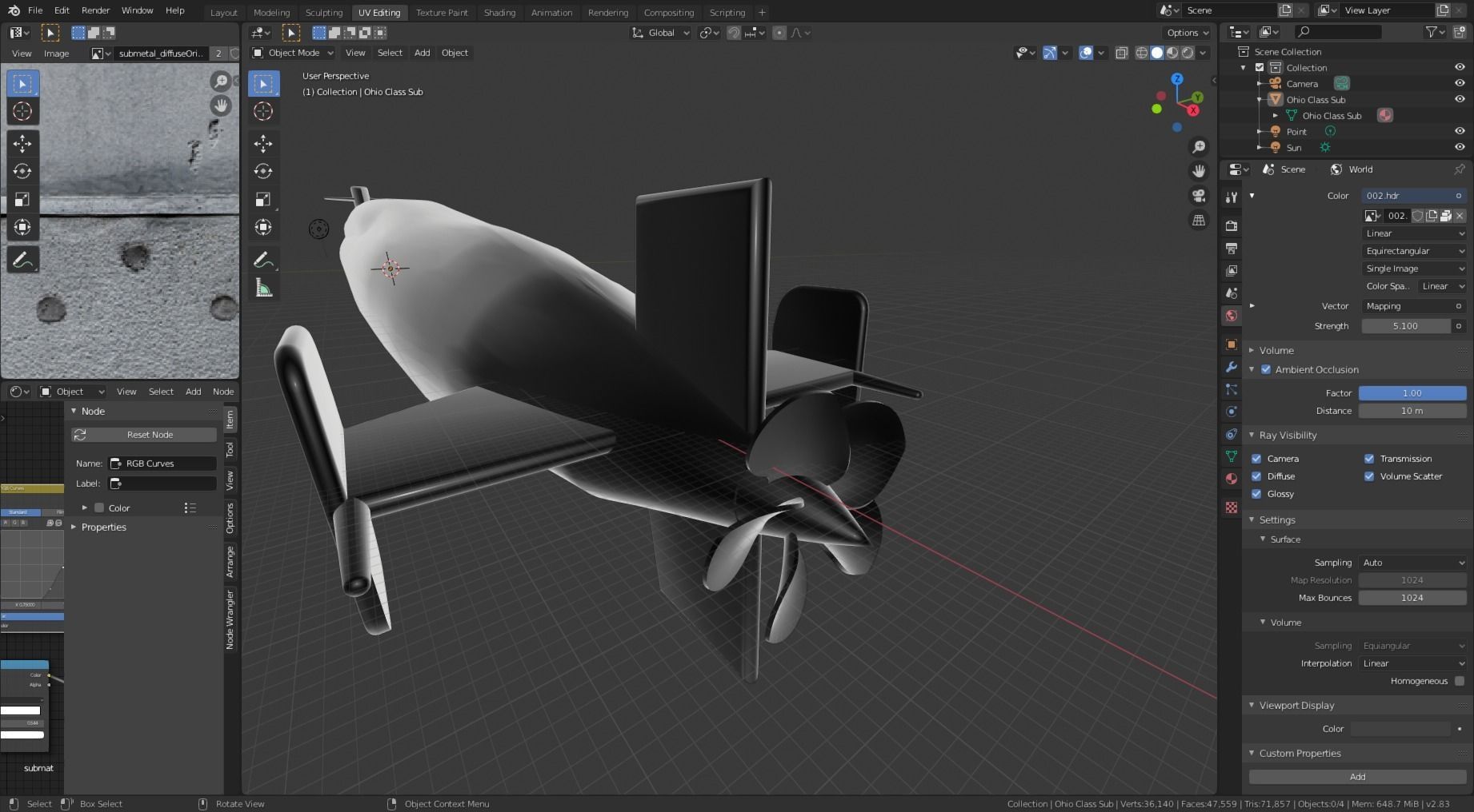 Ohio Class Nuclear Submarine Model 3D model_3