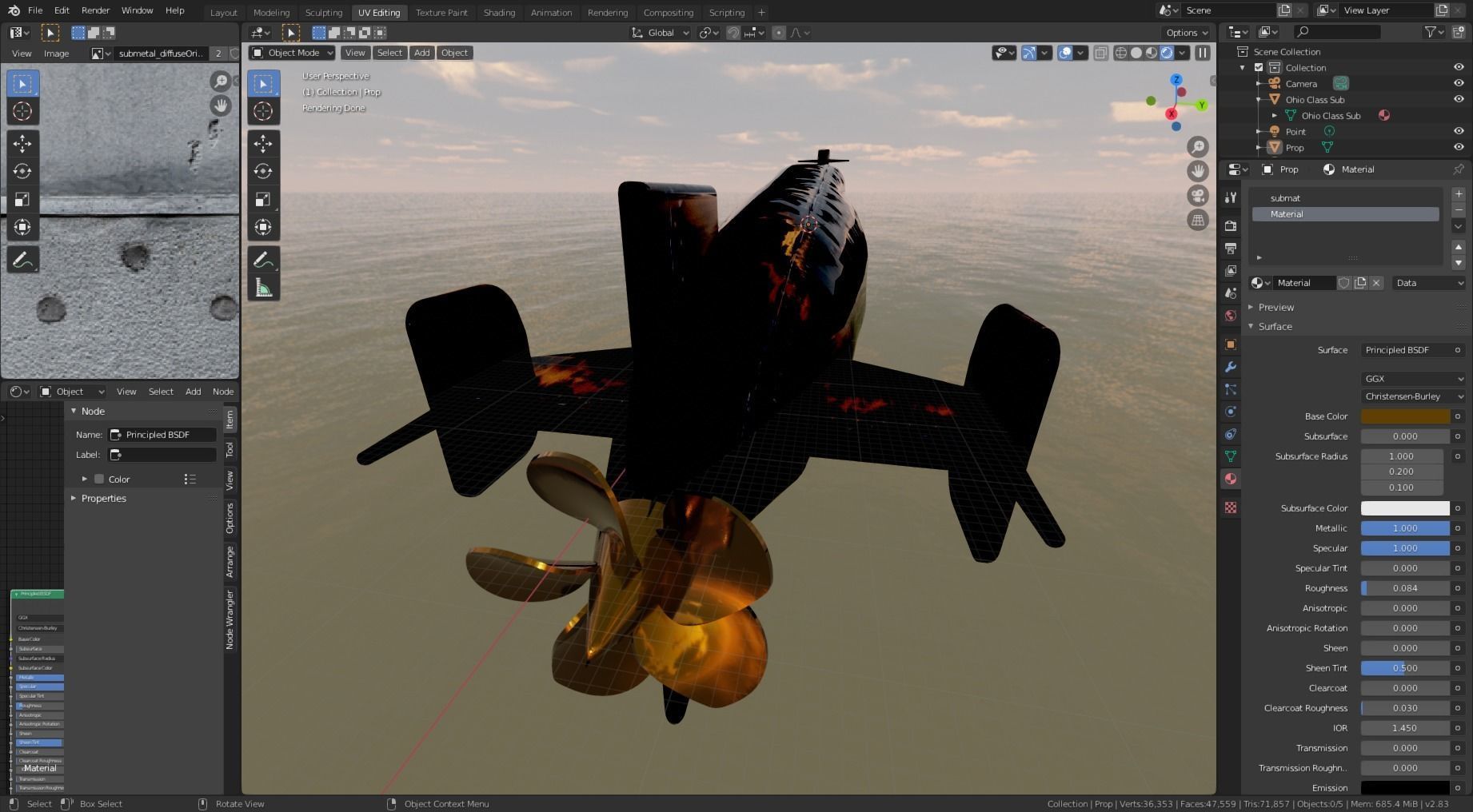 Ohio Class Nuclear Submarine Model 3D model_1