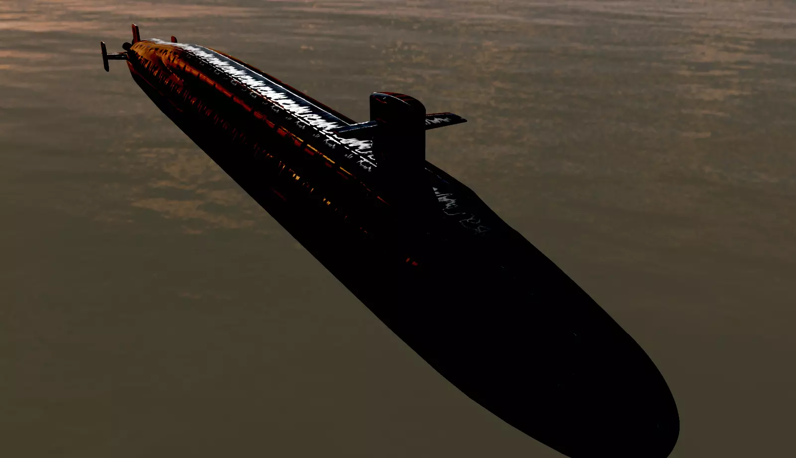 Ohio Class Nuclear Submarine Model 3D model_0