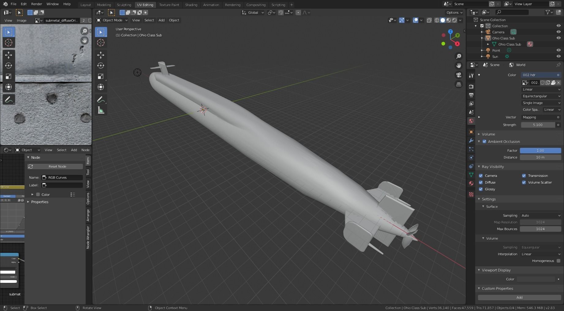 Ohio Class Nuclear Submarine Model 3D model_4