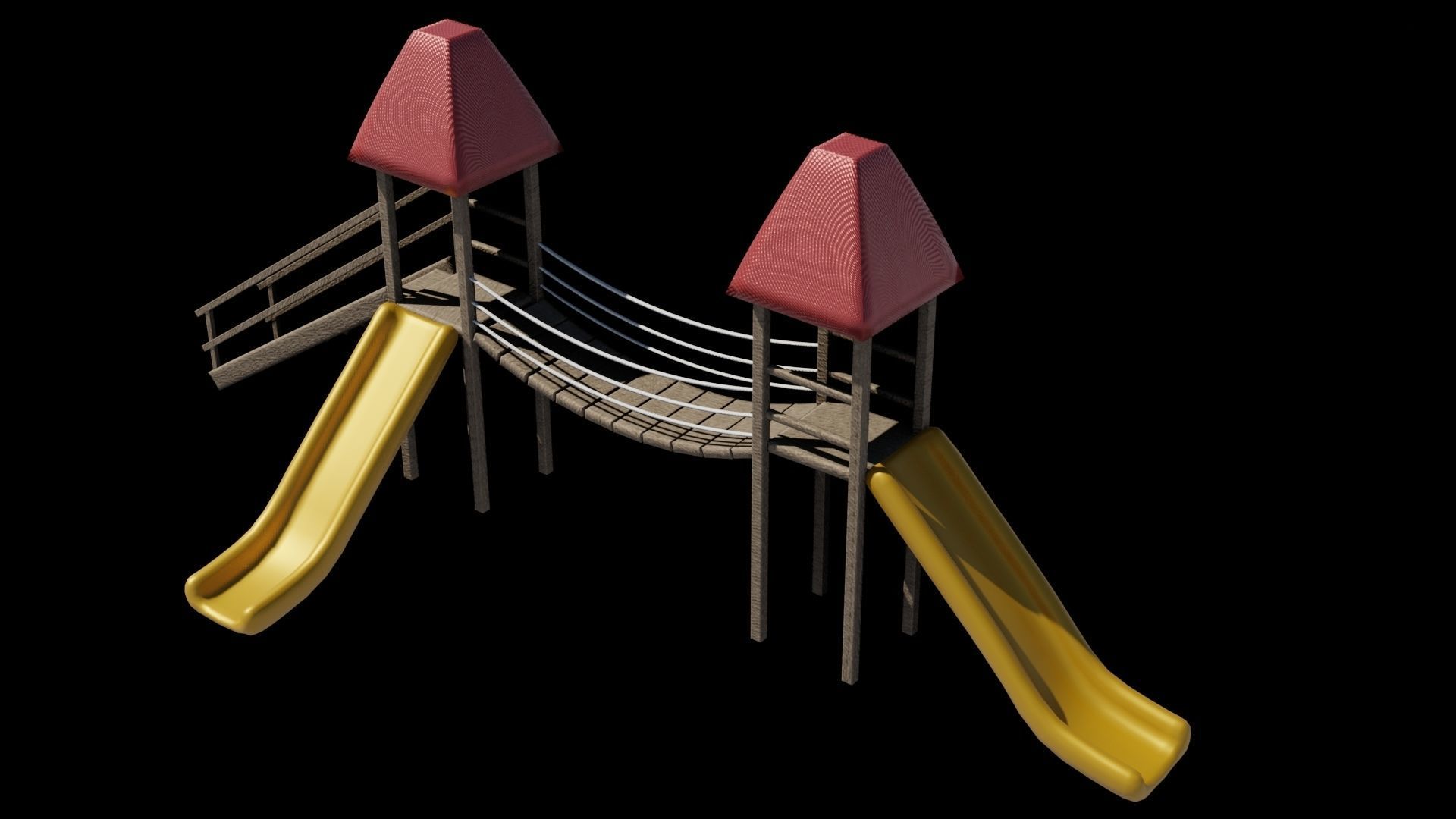 Play park Low-poly 3D model_5