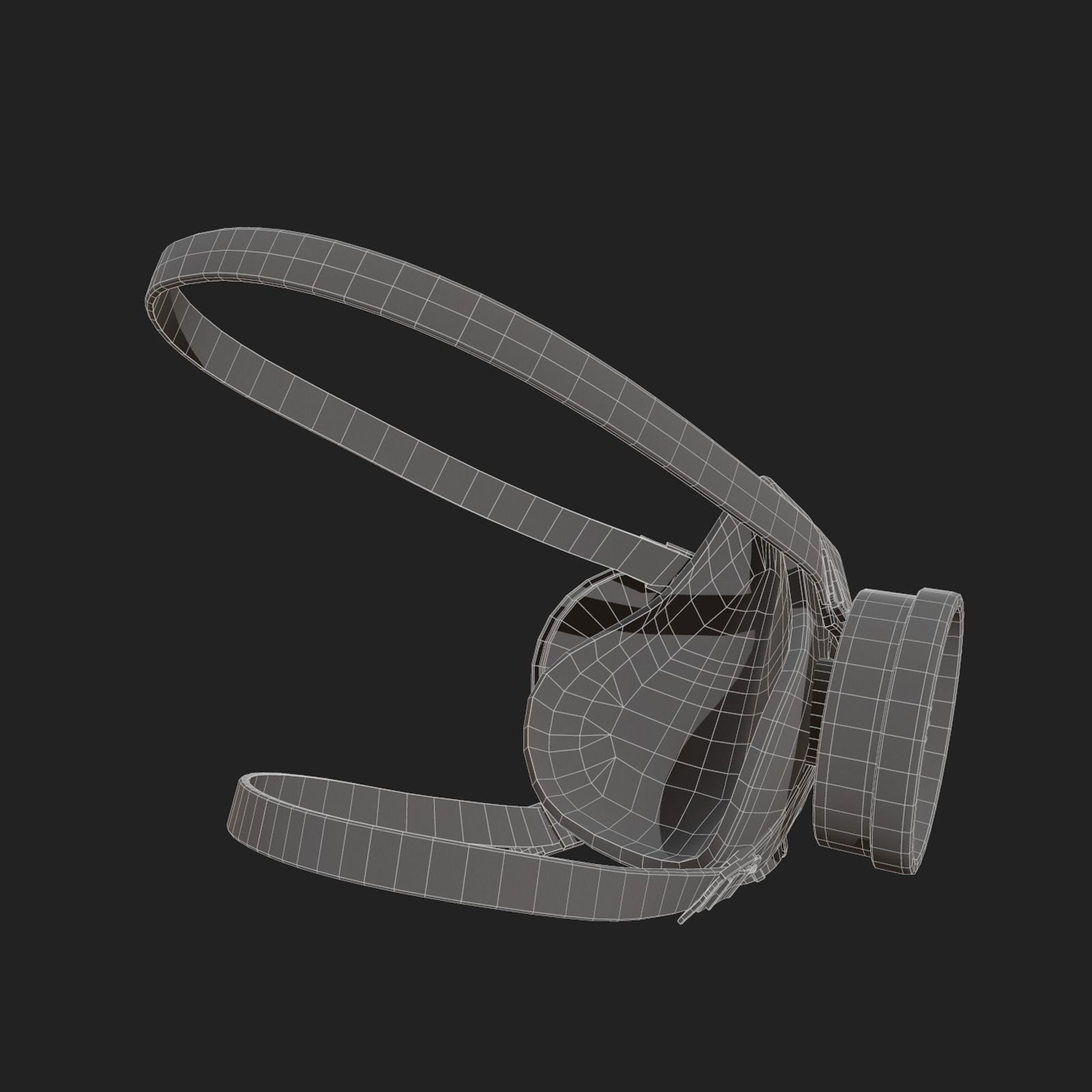 Gas mask respirator military combat protection  Low-poly 3D model_10