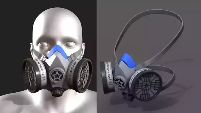 Gas mask respirator military combat protection 
