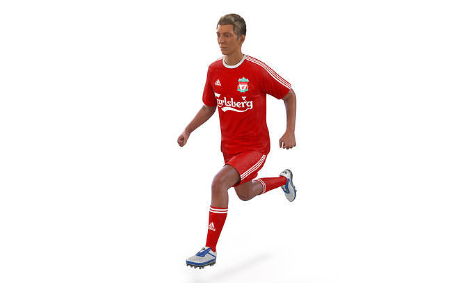Soccer Player Liverpool Rigged 2 3D model