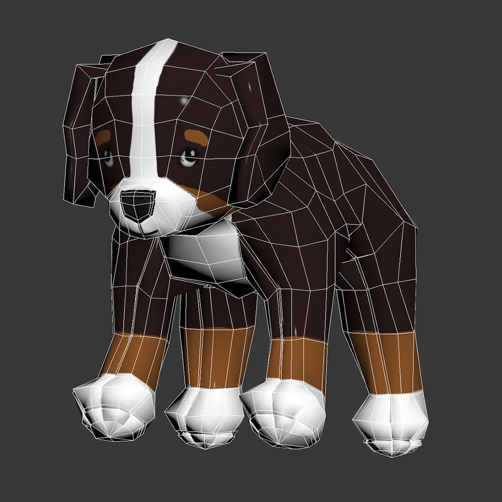 HOPPIG Soft toy dog 3D model_2