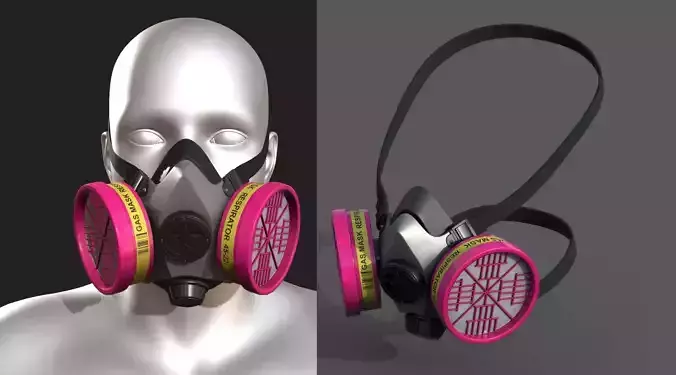 Gas mask plastic protection combat military 