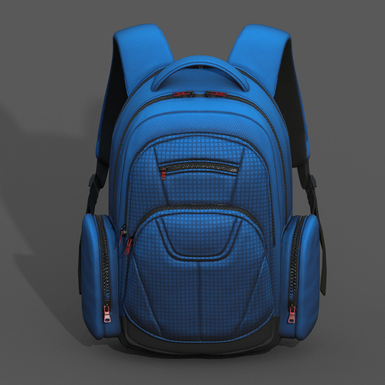 Backpack Camping color bag baggage fabric  Low-poly 3D model_2