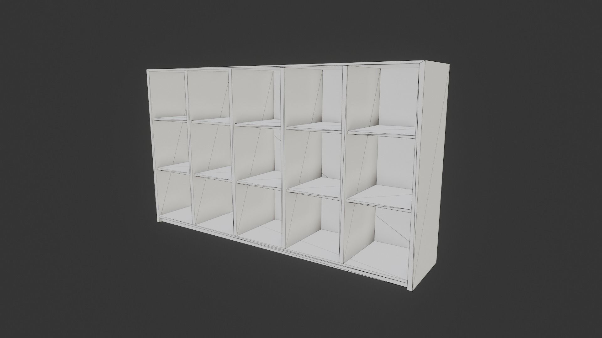 School Bag Shelves Free low-poly 3D model_10
