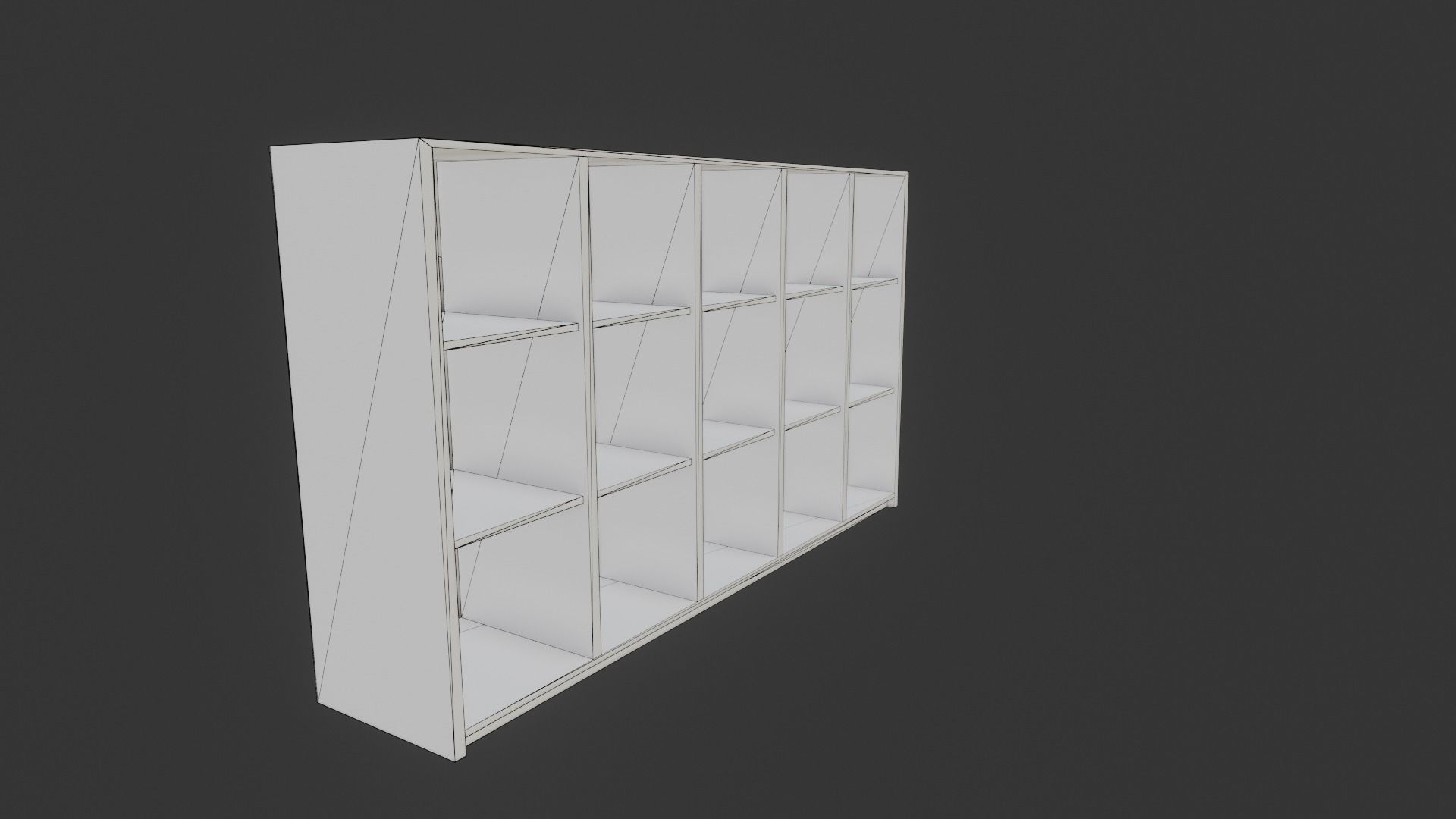 School Bag Shelves Free low-poly 3D model_11