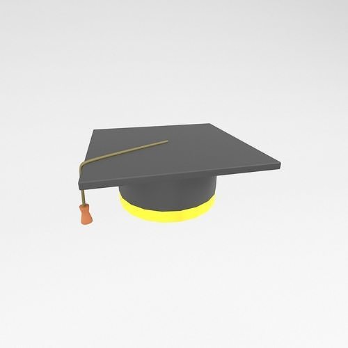 Graduation Hat v1 001 Low-poly 3D model