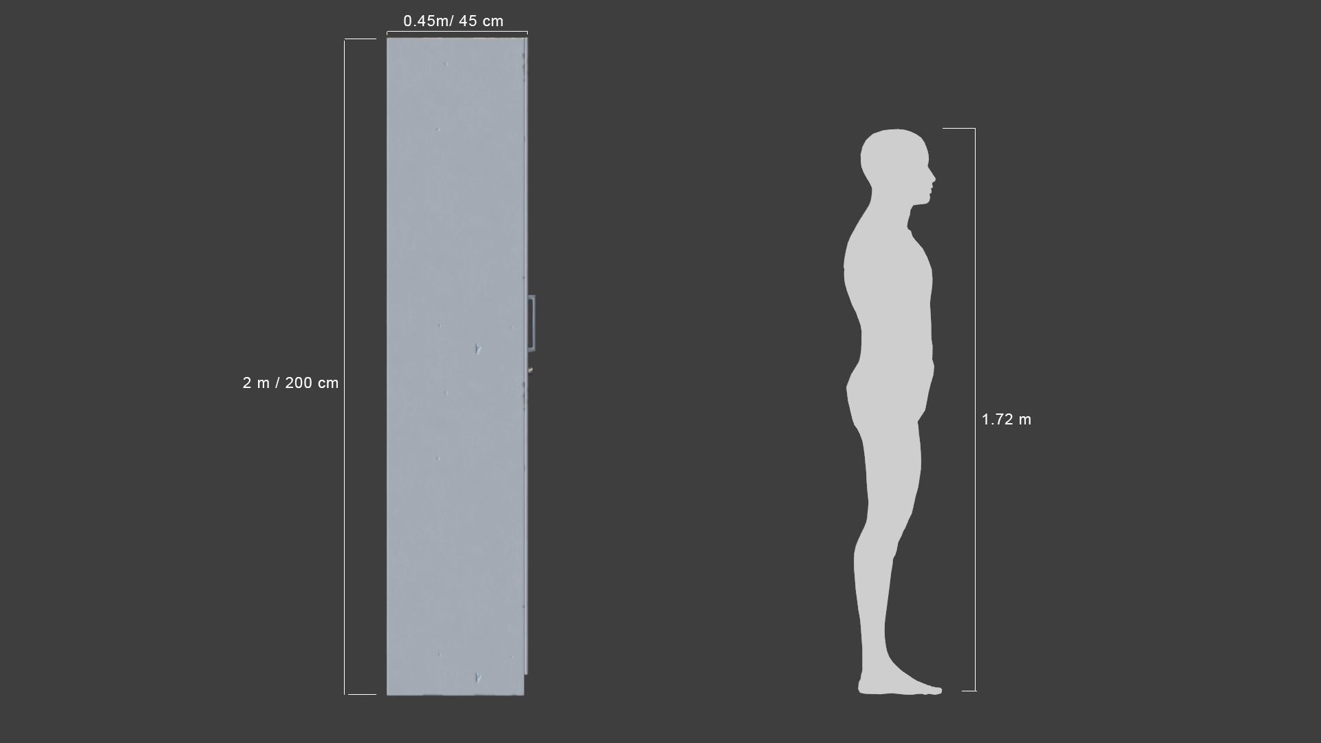 Cabinet tall cupboard Free low-poly 3D model_9