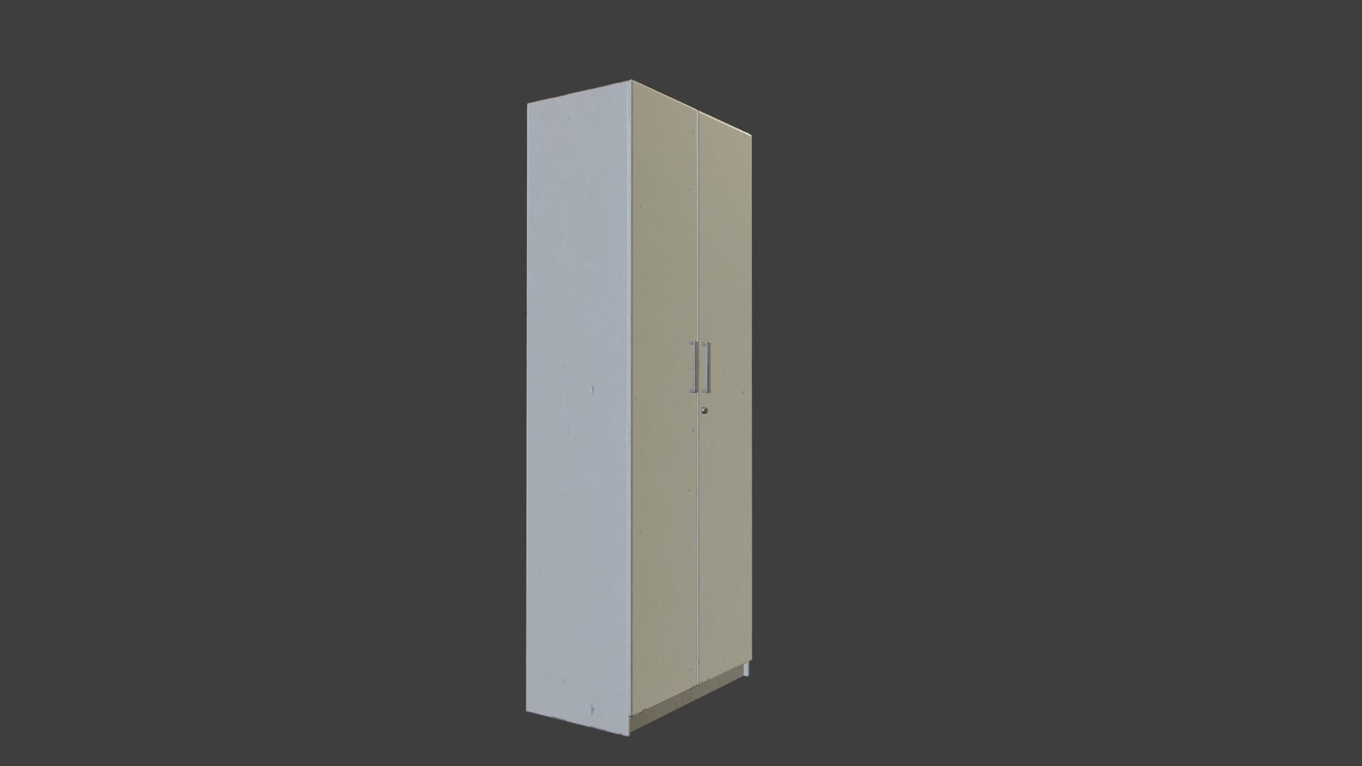 Cabinet tall cupboard Free low-poly 3D model_2