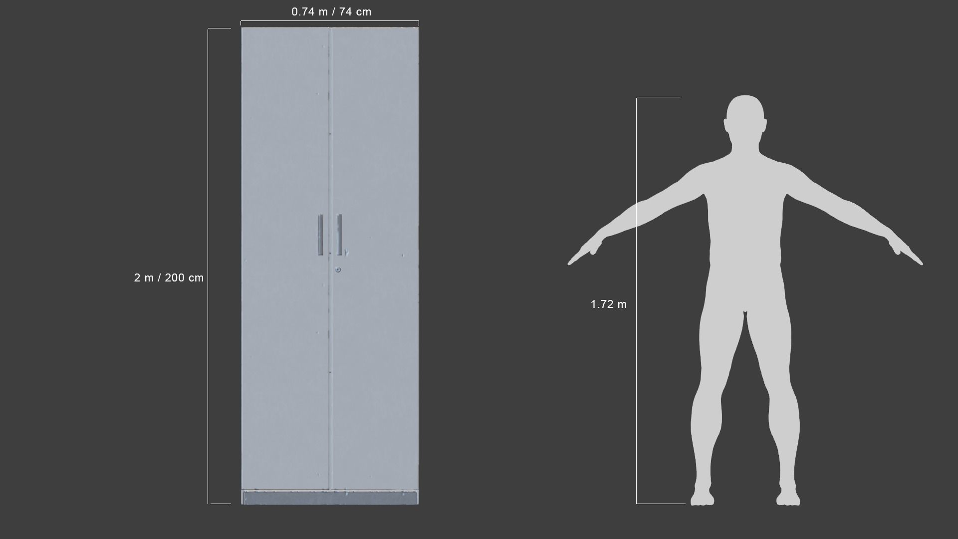 Cabinet tall cupboard Free low-poly 3D model_8